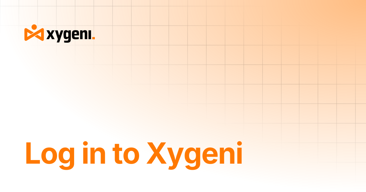 Log in to Xygeni | Xygeni User Guides