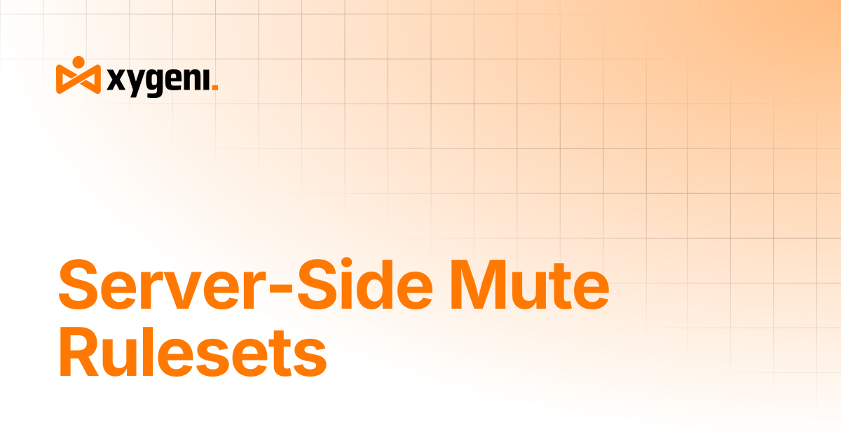 Server-Side Mute Rulesets | Xygeni User Guides